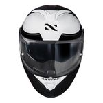 Capacete Norisk Force 2 Articulado Kore - Branco Cinza (Viseira Solar)