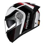 Capacete Norisk Force 2 Articulado Kore - Branco Cinza (Viseira Solar)