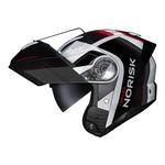 Capacete Norisk Force 2 Articulado Kore - Branco Cinza (Viseira Solar)