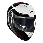 Capacete Norisk Force 2 Articulado Kore - Branco Cinza (Viseira Solar)