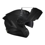 Capacete Norisk Force 2 Articulado Monocolor - Preto Fosco (Viseira Solar)