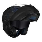 Capacete Norisk Force 2 Articulado Monocolor - Preto Fosco (Viseira Solar)