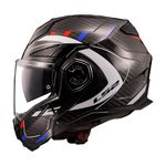 Capacete LS2 FF901 Advant X Carbon - Branco Azul Vermelho