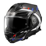 Capacete LS2 FF901 Advant X Carbon - Branco Azul Vermelho