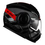 Capacete LS2 Articulado FF902 Scope Hamr - Preto Vermelho