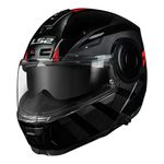 Capacete LS2 Articulado FF902 Scope Hamr - Preto Vermelho