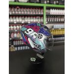Capacete Race Tech Play Art - Titanium/Roxo