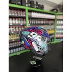 Capacete Race Tech Play Art - Titanium/Roxo