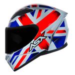 Capacete Asx City Kingdom - Branco/Vermelho/Azul