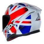 Capacete Asx City Kingdom - Branco/Vermelho/Azul