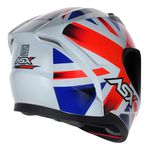 Capacete Asx City Kingdom - Branco/Vermelho/Azul