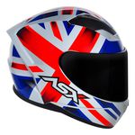 Capacete Asx City Kingdom - Branco/Vermelho/Azul