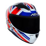 Capacete Asx City Kingdom - Branco/Vermelho/Azul