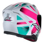 Capacete Asx City Kingdom - Branco/Rosa/Tiffany