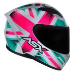Capacete Asx City Kingdom - Branco/Rosa/Tiffany