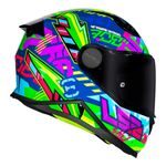Capacete Infantil Ls2 Ff812 Kid Svent - Azul/Verde