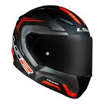 Capacete LS2 FF353 Rapid Doom - Preto Fosco Vermelho