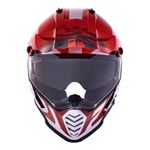 Capacete LS2 MX436 Pioneer Evo Evolve - Vermelho Branco