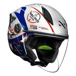 Capacete Norisk Neo (Aberto) Galaxy - Prata Azul