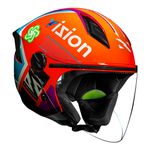 Capacete Norisk Neo (Aberto) Vizion - Laranja Azul