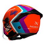 Capacete Norisk Neo (Aberto) Vizion - Laranja Azul