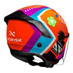 Capacete Norisk Neo (Aberto) Vizion - Laranja Azul