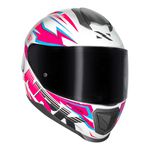 Capacete Norisk Ff802 Razor Ghost - Branco/Rosa