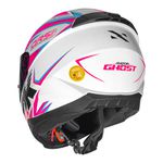 Capacete Norisk Ff802 Razor Ghost - Branco/Rosa