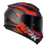 Capacete Norisk Ff802 Razor Ghost - Preto Fosco/Laranja