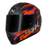 Capacete Norisk Ff802 Razor Ghost - Preto Fosco/Laranja