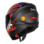 Capacete Norisk Ff802 Razor Ghost - Preto Fosco/Laranja