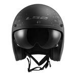 Capacete LS2 OF599 Spitfire Flag - Preto Fosco
