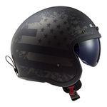 Capacete LS2 OF599 Spitfire Flag - Preto Fosco