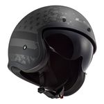 Capacete LS2 OF599 Spitfire Flag - Preto Fosco