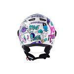 Capacete Norisk Orion (Aberto) Free - Branco Roxo