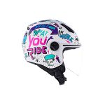 Capacete Norisk Orion (Aberto) Free - Branco Roxo