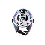 Capacete Norisk Orion (Aberto) Free - Branco Roxo