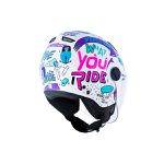Capacete Norisk Orion (Aberto) Free - Branco Roxo