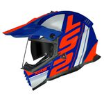 Capacete LS2 MX436 Pioneer Evo Trophy - Azul Laranja