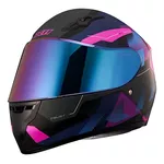 Capacete X11 Trust Pro Transit - Azul/Rosa