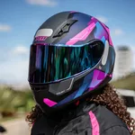 Capacete X11 Trust Pro Transit - Azul/Rosa