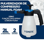 Pulverizador De Compressão Manual Com Snow Foam - Vonixx - 2 Em 1 - 2l