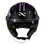 Capacete Norisk Neo (Aberto) Vizion - Preto Fosco Roxo