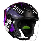 Capacete Norisk Neo (Aberto) Vizion - Preto Fosco Roxo