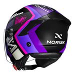 Capacete Norisk Neo (Aberto) Vizion - Preto Fosco Roxo