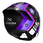 Capacete Norisk Neo (Aberto) Vizion - Preto Fosco Roxo