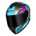 Capacete Race Tech Hit Android - Cinza/Rosa