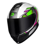 Capacete Race Tech Hit Android - Branco/Verde