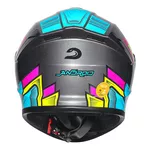 Capacete Race Tech Hit Android - Cinza/Rosa