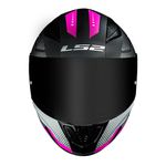 Capacete LS2 FF353 Rapid Doom - Preto Fosco Rosa